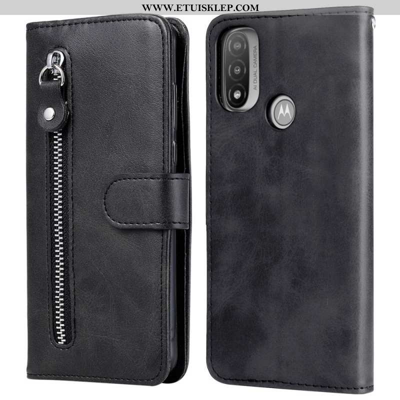 Etui Folio do Moto E40 / E30 / E20 Zabytkowa Portmonetka